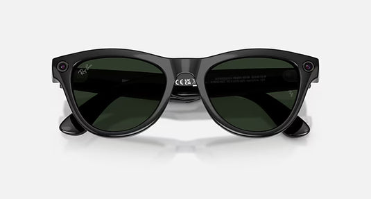 Ray-Ban Meta Skyler Sunglasses (Gen 2) - Clear/Graphite Green Transitions - Shiny Black
