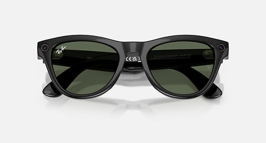 RAY-BAN META SKYLER (GEN2) SHINY BLACK G15 GREEN S52 RW4014 (C601/7152)