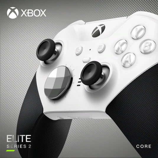 Xbox Wireless Gaming Controller | Elite Series 2 Core | White | Console, PC, and Android | Adjustable Thumbsticks | Trigger Locks