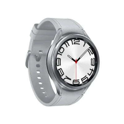 Samsung Galaxy Watch 6 R960 47mm GPS Smartwatch – Silver | Rotating Bezel Classic Design, ECG, Sleep Tracking, Health Monitor, Stainless Steel