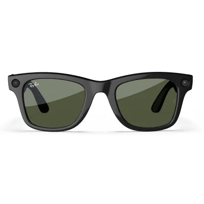 Ray-Ban Meta Skyler Smart Glasses Gen 2 – Clear Graphite Green Transitions, Shiny Black | Rectangular AI Smart Glasses, Open-Ear Audio, Camera