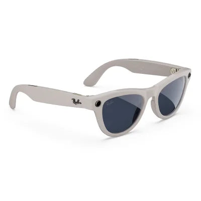 Ray-Ban Meta Skyler Smart Glasses Gen 2 – Clear Sapphire Transitions, Shiny Chalky Grey | Rectangular AI Glasses, Open-Ear Speakers, Camera, Meta AI
