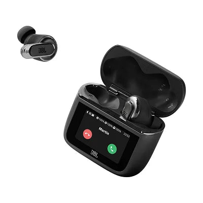 JBL Tour Pro 3 True Wireless Earbuds with ANC | Smart Charging Case with Touchscreen, JBL Pro HD Audio, 360° Spatial Sound, Black & White