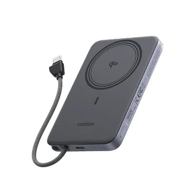 UGREEN Qi2 MagSafe power bank Grey variant — 15W wireless charging, ultra-slim design for iPhone UAE