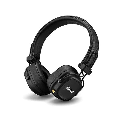 Marshall Major IV On-Ear Wireless Headphones | 80-Hour Battery, Bluetooth 5.0, Multi-Point Connectivity, Foldable Design, Black