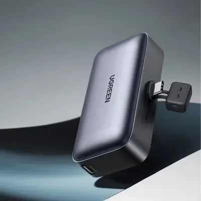 UGREEN 5000mAh Power Bank 20W PD with Built-in USB-C Connector – Grey