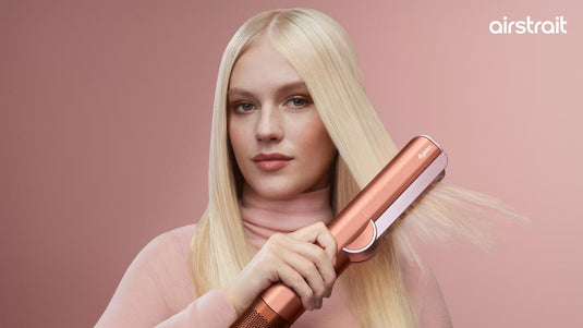 Dyson Airstrait™ Straightener – Wet to Dry Hair Styling, No Hot Plates, Airflow Technology for Smooth Straight Results (Amber Silk)