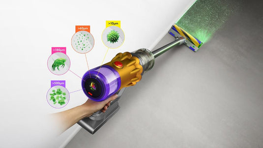 Dyson V12 Detect Slim Absolute Cordless Vacuum Cleaner – Lightweight Design, Laser Dust Detection & Powerful Deep Cleaning Performance
