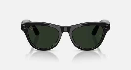 Ray-Ban Meta Skyler Sunglasses (Gen 2) - Clear/Graphite Green Transitions - Shiny Black