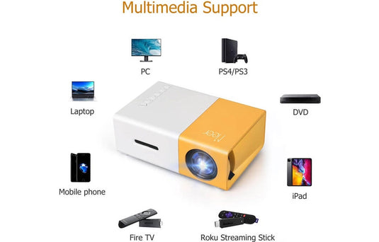 YG300 Mini Portable 1080P HD LED Projector Multimedia Home Theater