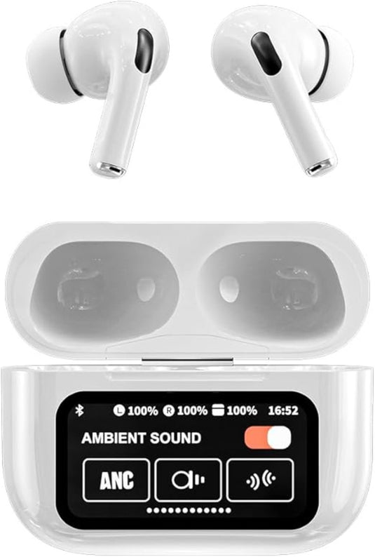 ANC+ENC double noise reduction to Listen Touch Screen Control Earbuds Headphones 360 Stereo with Noise Cancellation