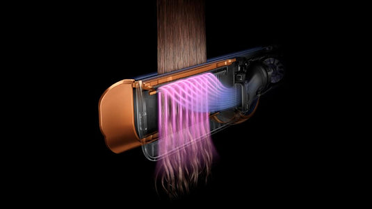 Dyson Airstrait™ Straightener – Wet to Dry Hair Straightening, No Hot Plates, Airflow Styling Technology (Blue/Copper)