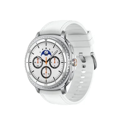 Samsung Galaxy Watch 8 Classic 46mm GPS Smartwatch – White | Rotating Bezel, ECG, Blood Pressure Monitoring, Stainless Steel, Fitness Tracker