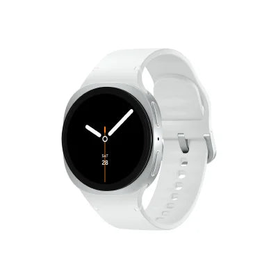 Samsung Galaxy Watch 8 40mm LTE Smartwatch – Silver | Compact Health Monitor, ECG, Blood Pressure, Fitness Tracking, Stylish Aluminum Build