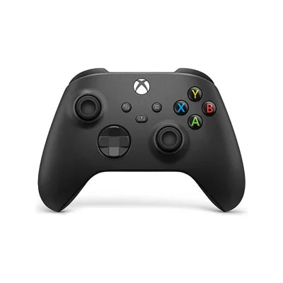 A matte black Xbox wireless controller shown from the front on a clean white background.