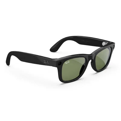 Ray-Ban Meta Skyler Smart Glasses Gen 2 – G15 Green Lenses, Shiny Black | AI Smart Glasses with Open-Ear Audio, Camera, Meta AI Assistant