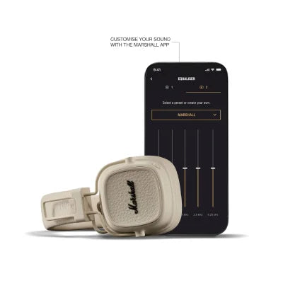 Marshall Major V Over-Ear Wireless Headphones | 100-Hour Battery, Bluetooth 5.3, Iconic Marshall Design, Foldable, Multiple Colors Including Brown