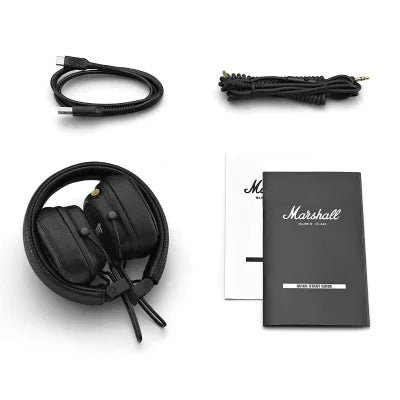 Marshall Major IV On-Ear Wireless Headphones | 80-Hour Battery, Bluetooth 5.0, Multi-Point Connectivity, Foldable Design, Black