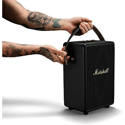 Marshall Tufton Portable Bluetooth Speaker | 80W, 20-Hour Battery, IP55 Dust & Water Resistant, Iconic Rock Design, Powerful Deep Bass, Black