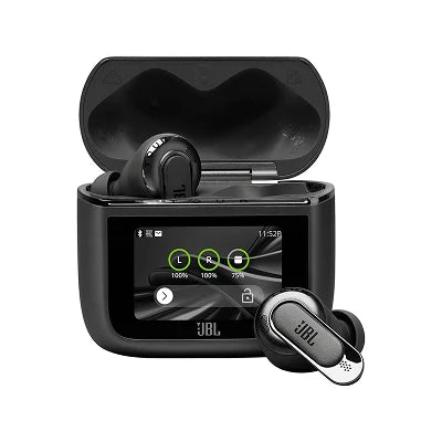 JBL Tour Pro 3 True Wireless Earbuds with ANC | Smart Charging Case with Touchscreen, JBL Pro HD Audio, 360° Spatial Sound, Black & White