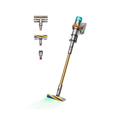 Dyson V15 Detect Absolute Cordless Vacuum Cleaner – Gold | Laser Dust Detection, 240 AW Suction, HEPA Filtration, LCD Display, Deep Whole-Home Cleaning