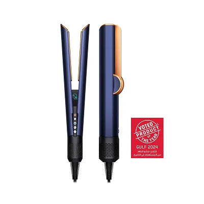 Dyson Airstrait Straightener – Blue/Copper | Wet-to-Dry Hair Straightening with No Hot Plates, Airflow Styling Technology, Less Damage, Smooth Results