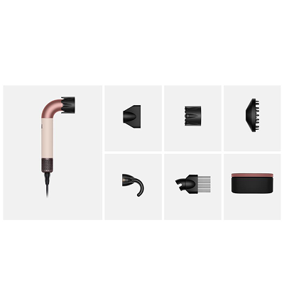 Dyson Supersonic r™ Hair Dryer for Curly/Coily Hair – Ceramic Pink/Rose Gold | Professional-Grade Drying, Intelligent Heat Control, Reduces Hair Damage