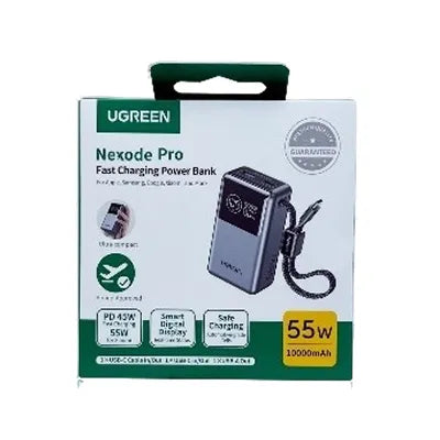 UGREEN Nexode Pro 10000mAh Power Bank 55W PD with Built-in USB-C Cable