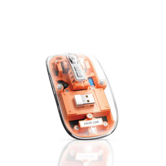 Green Lion Transparent Mouse 2400DPI 400mAh