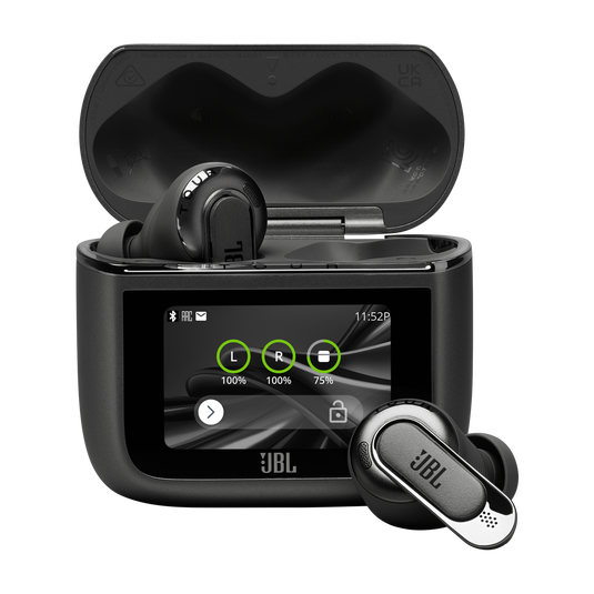 JBL Tour Pro 3 True Wireless Earbuds, with Noise Cancellation, Smart Earbuds with Touch Case, JBL Pro HD Audio, 360-Degree Surround-black
