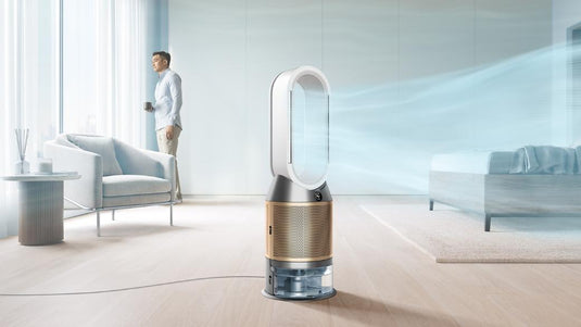 Dyson Air Purifier Humidifier & Cooling Fan – De-NOx Technology, White/Gold Finish