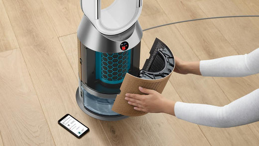 Dyson Air Purifier Humidifier & Cooling Fan – De-NOx Technology, White/Gold Finish
