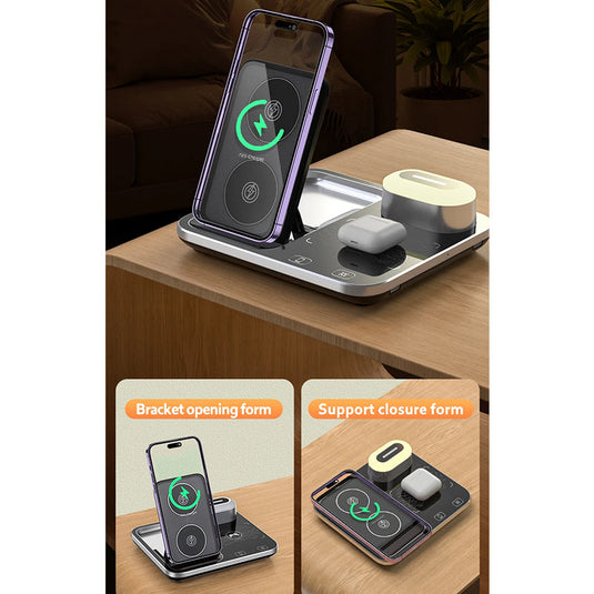 R12 4 In 1 30W Phone Wireless Charger With Ambient Light