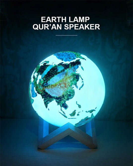 SQ-172 Earth Lamp Bluetooth Quran Speaker Portable Touch Control App Control Remote Control Wireless Quran Player Night Light