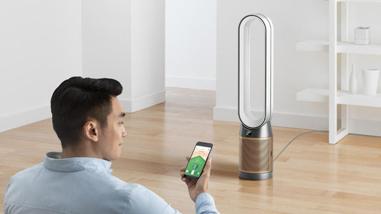 Dyson Purifier Cool PC2 De-NOx – Advanced Air Purifier & Fan, Removes Pollutants & NO₂, Smart Cooling System (White/Gold)