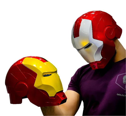 Iron Man Helmet Cosplay LED Mask 1:1 Iron Man helmet mask adult version (inner diameter about 65)