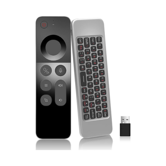 W3 2.4G Air Mouse Wireless Keyboard Voice Control IR Learning Remote Controller 6-Axis Motion Sensing for Smart TV Android TV BOX PC