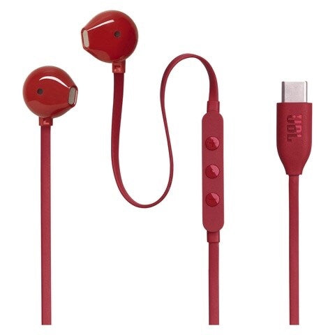 سماعات الأذن السلكية JBL Tune 305C USB-C باللون الأحمر