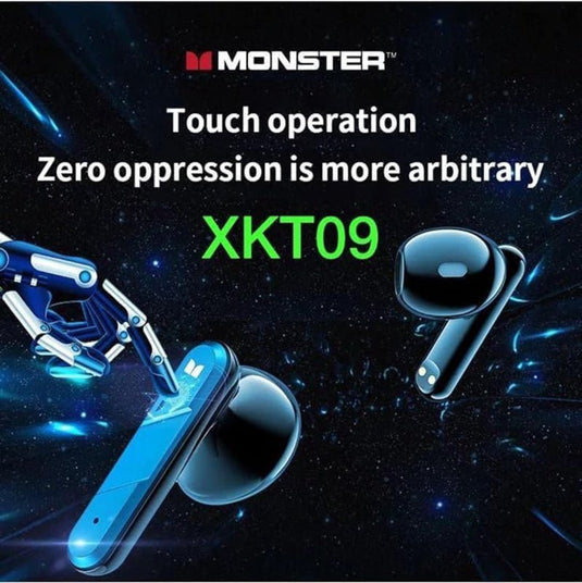 Monster Airmars XKT09 True Wireless Gaming Earphones, Blue - Pickoon