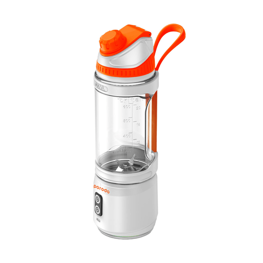 Porodo Lifstyle Dual Spin Clockwise & Reverse Portable Blender - white & black - Pickoon