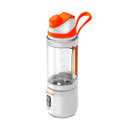 Porodo Lifstyle Dual Spin Clockwise & Reverse Portable Blender-white & black