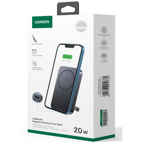 UGREEN 10000mAh Magnetic Power Bank 20W PD with Foldable Stand