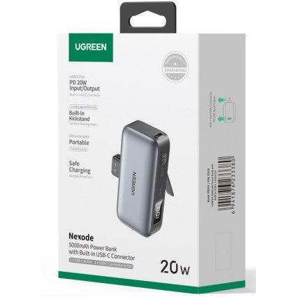 UGREEN 5000mAh Power Bank 20W PD with Built-in USB-C Connector