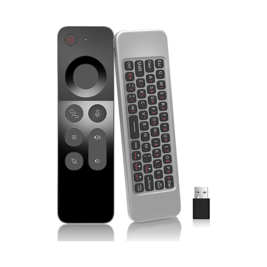 W3 2.4G Air Mouse Wireless Keyboard Voice Control IR Learning Remote Controller 6 - Axis Motion Sensing for Smart TV Android TV BOX PC - Pickoon